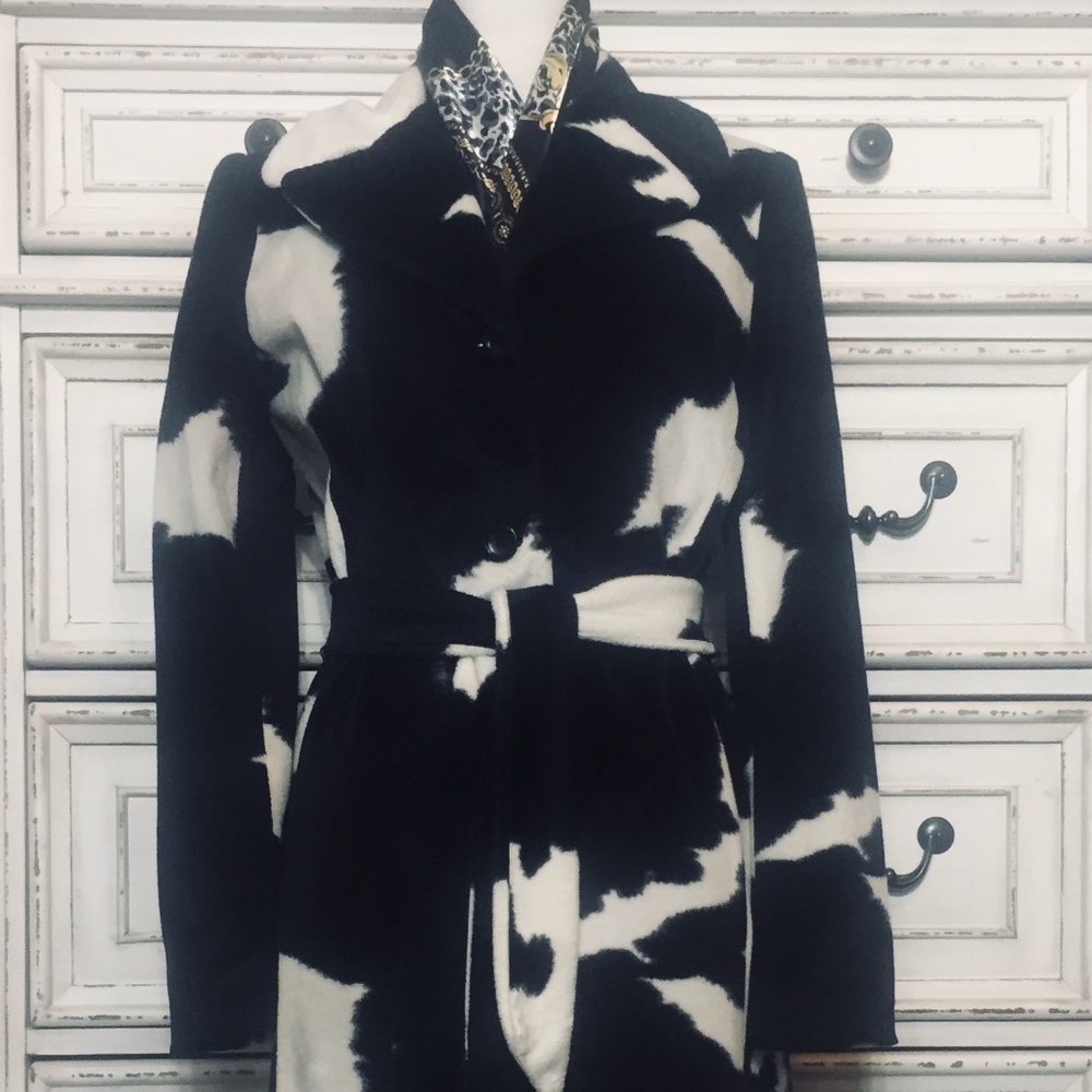 Cattle Print Spring Full Length Spring Coat ~ Bebe Vintage